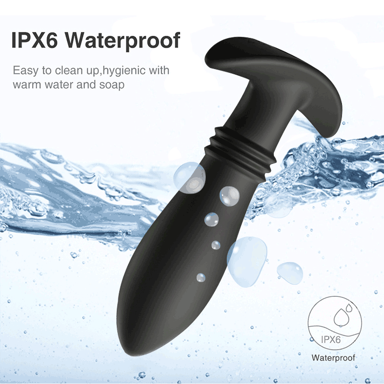 VIBRATING ANAL TOYS FOR MEN 6 INCH BLACK