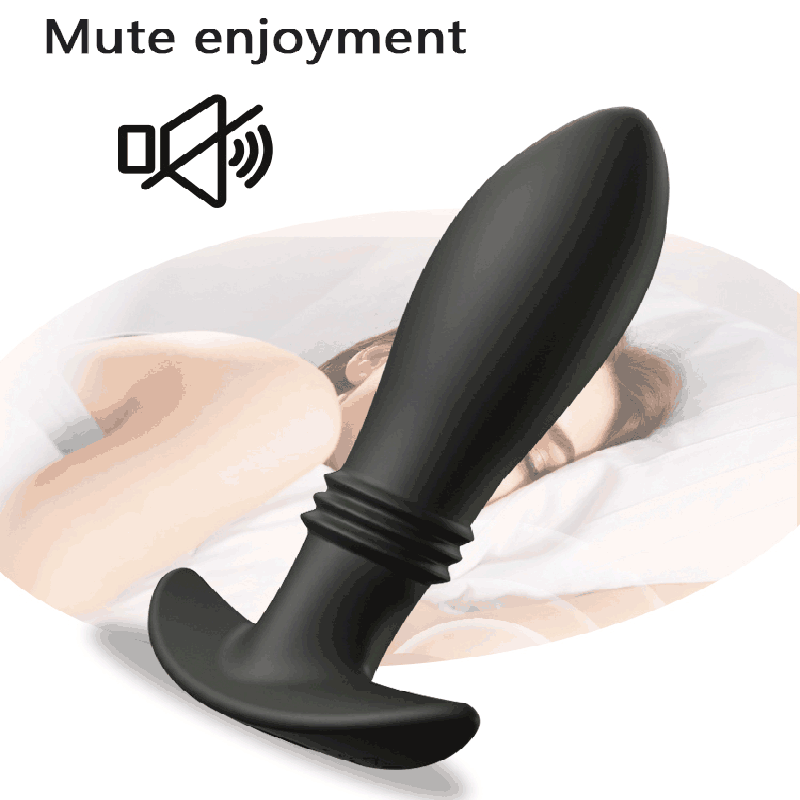 VIBRATING ANAL TOYS FOR MEN 6 INCH BLACK