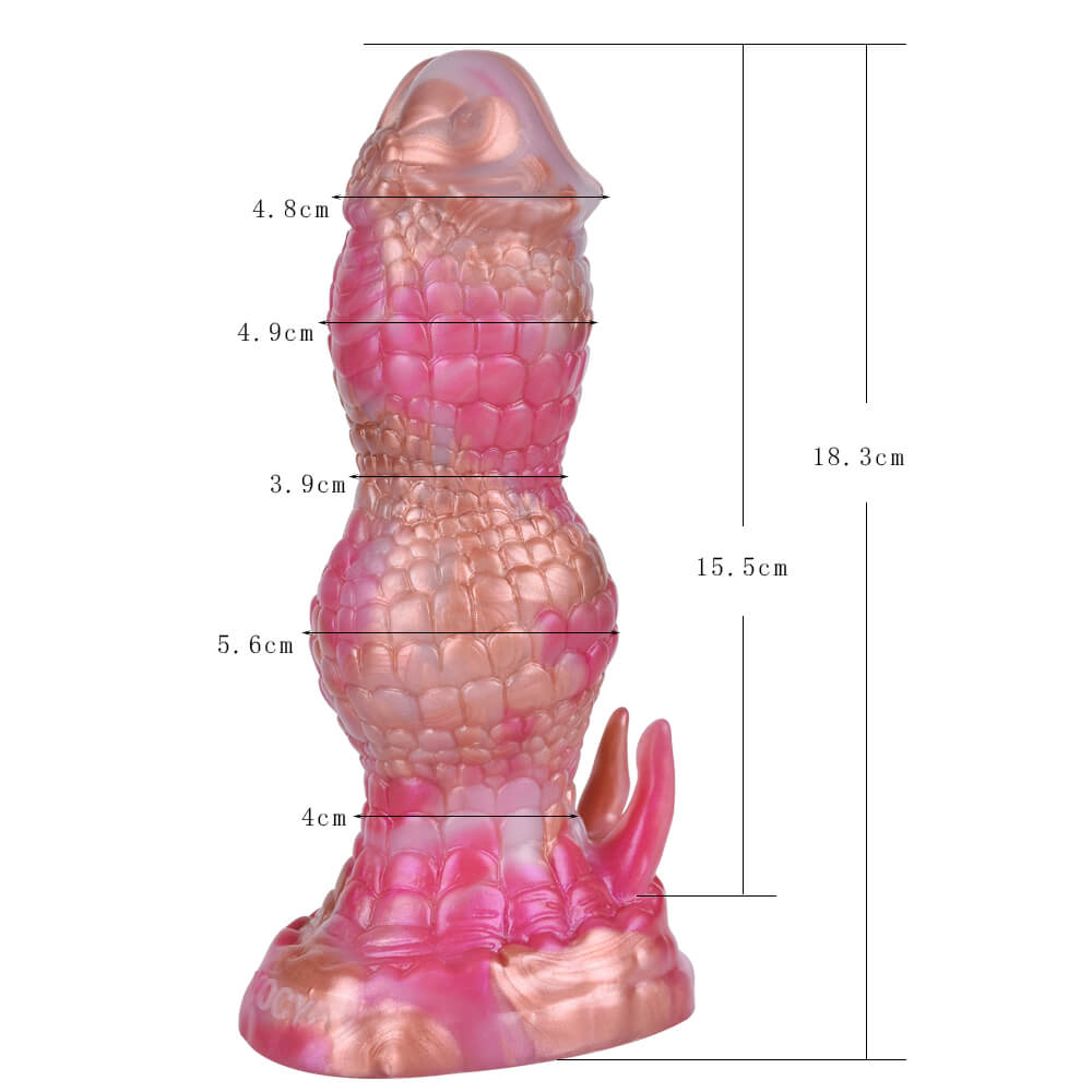 Godemichets Monstres en Silicone Noués 7 pouces Rose