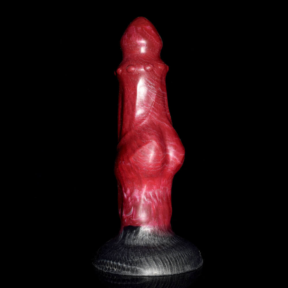 Godemichets noués en silicone DOG FANTASY 8 pouces rouge