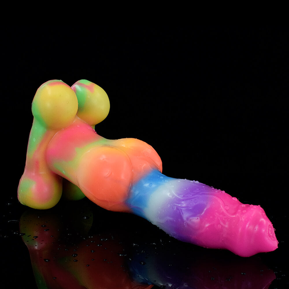 MONSTER DILDO ANAL SILICONE 8 INCH GREEN