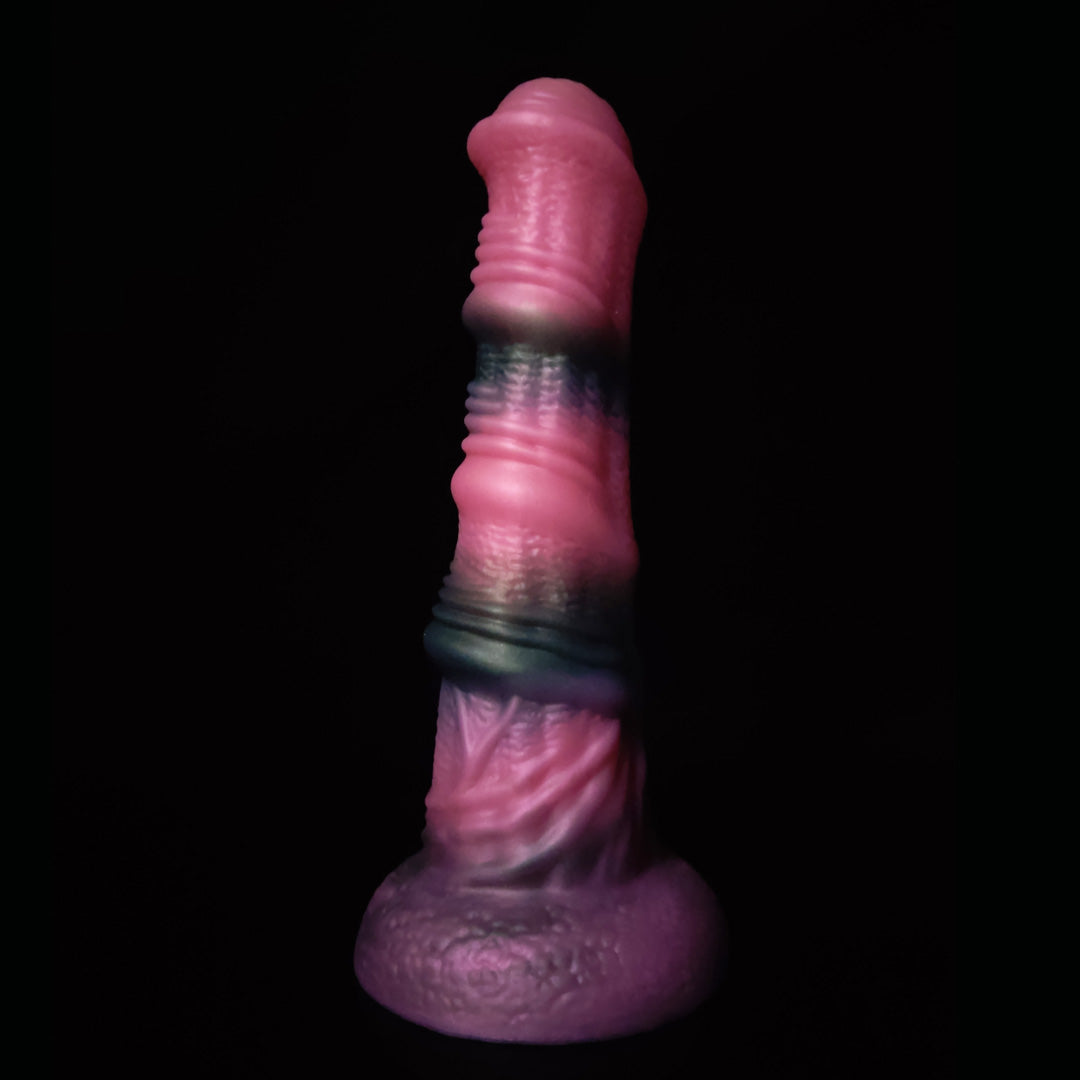 Gode cheval en silicone 20,3 cm rouge et noir