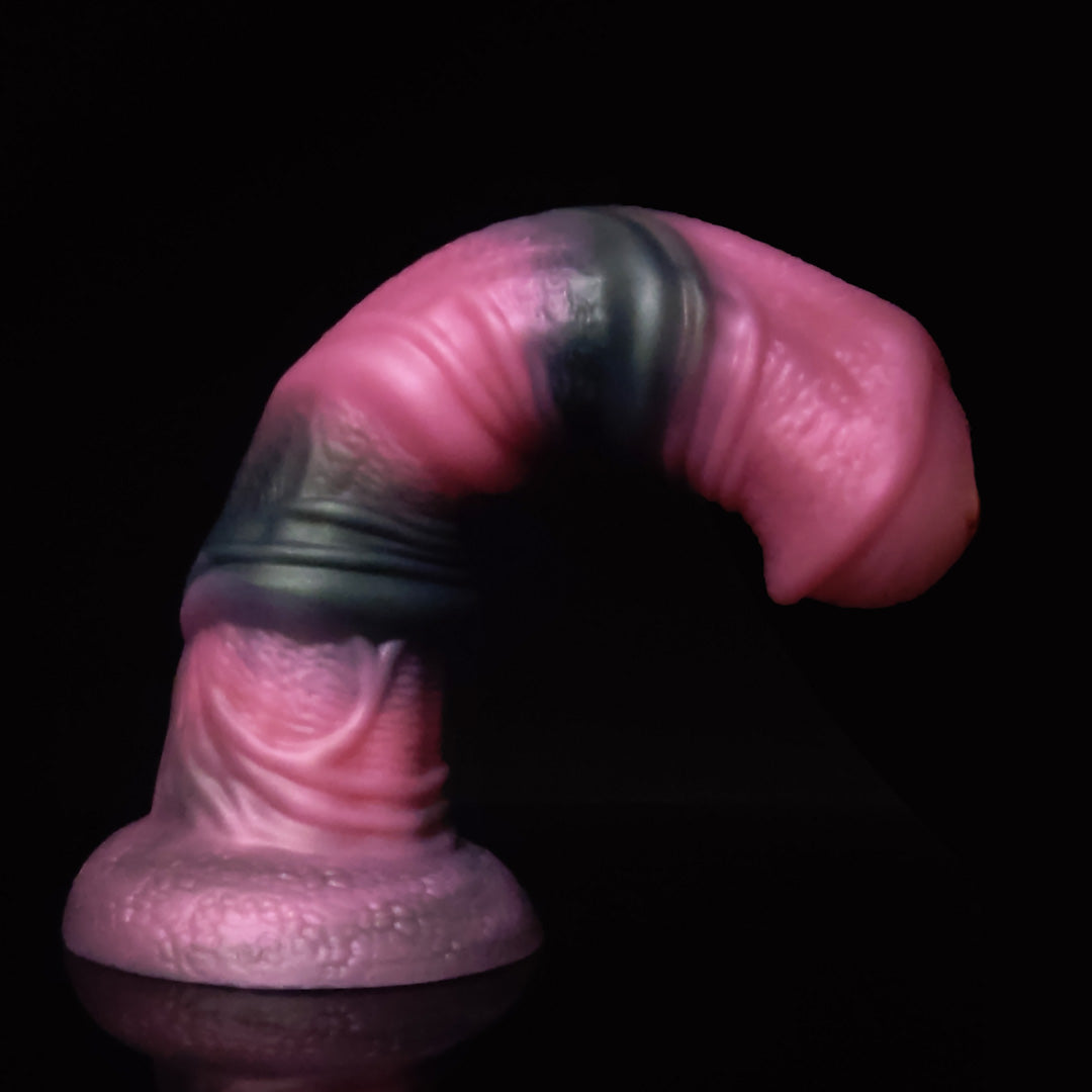 Gode cheval en silicone 20,3 cm rouge et noir
