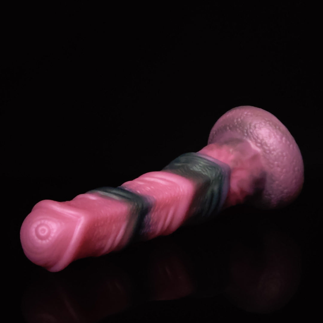 Gode cheval en silicone 20,3 cm rouge et noir