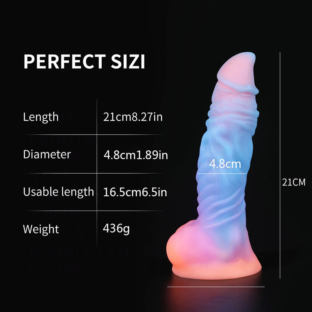 Gode Monstre Brille Dans Le Noir En Silicone De 15,2 Cm