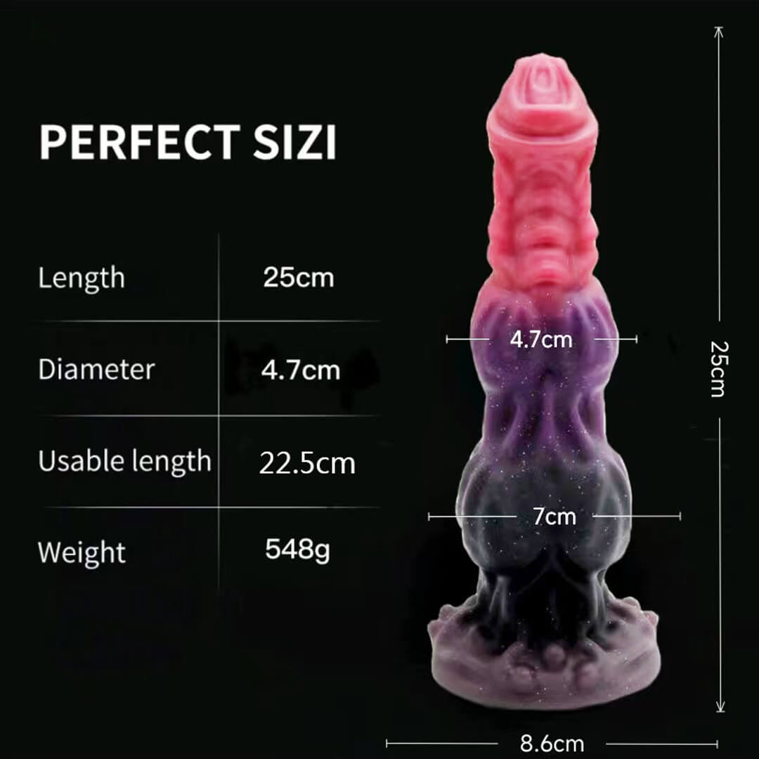 DILDO POUR CHIEN MONSTRE NOUÉ EN SILICONE 9 POUCES