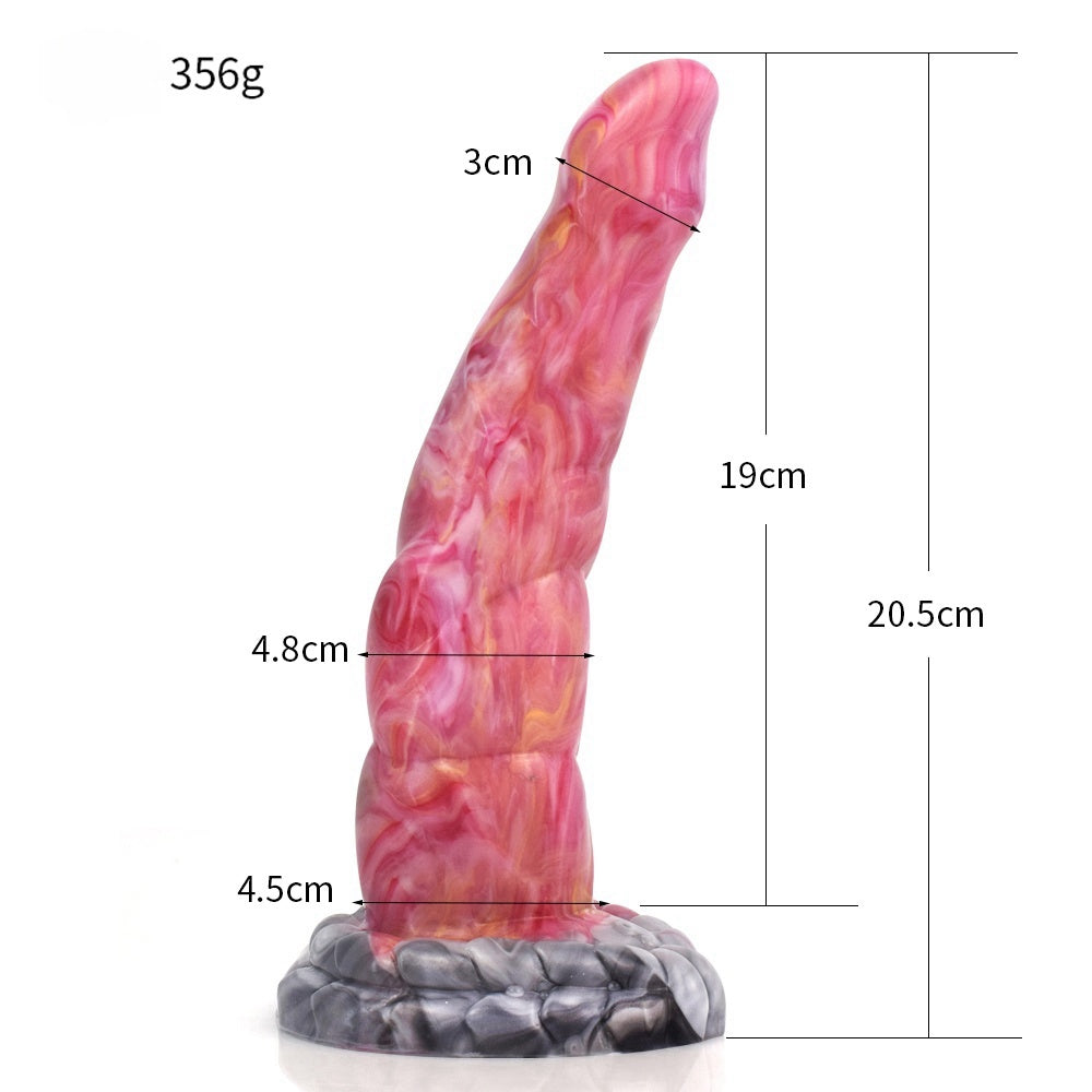 Gode tentacule monstre en silicone 20,3 cm noir rouge