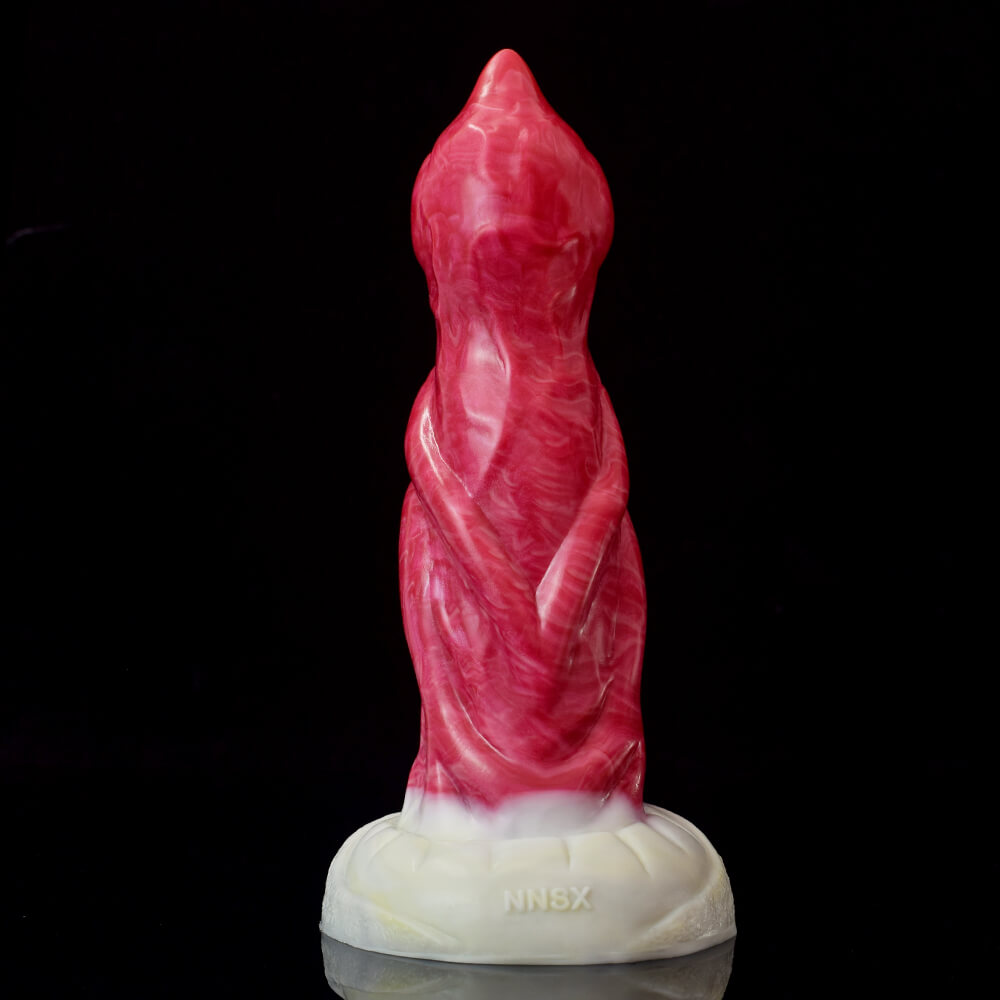 DOG DILDO FANTASY SILICONE 8 POUCES ROSE