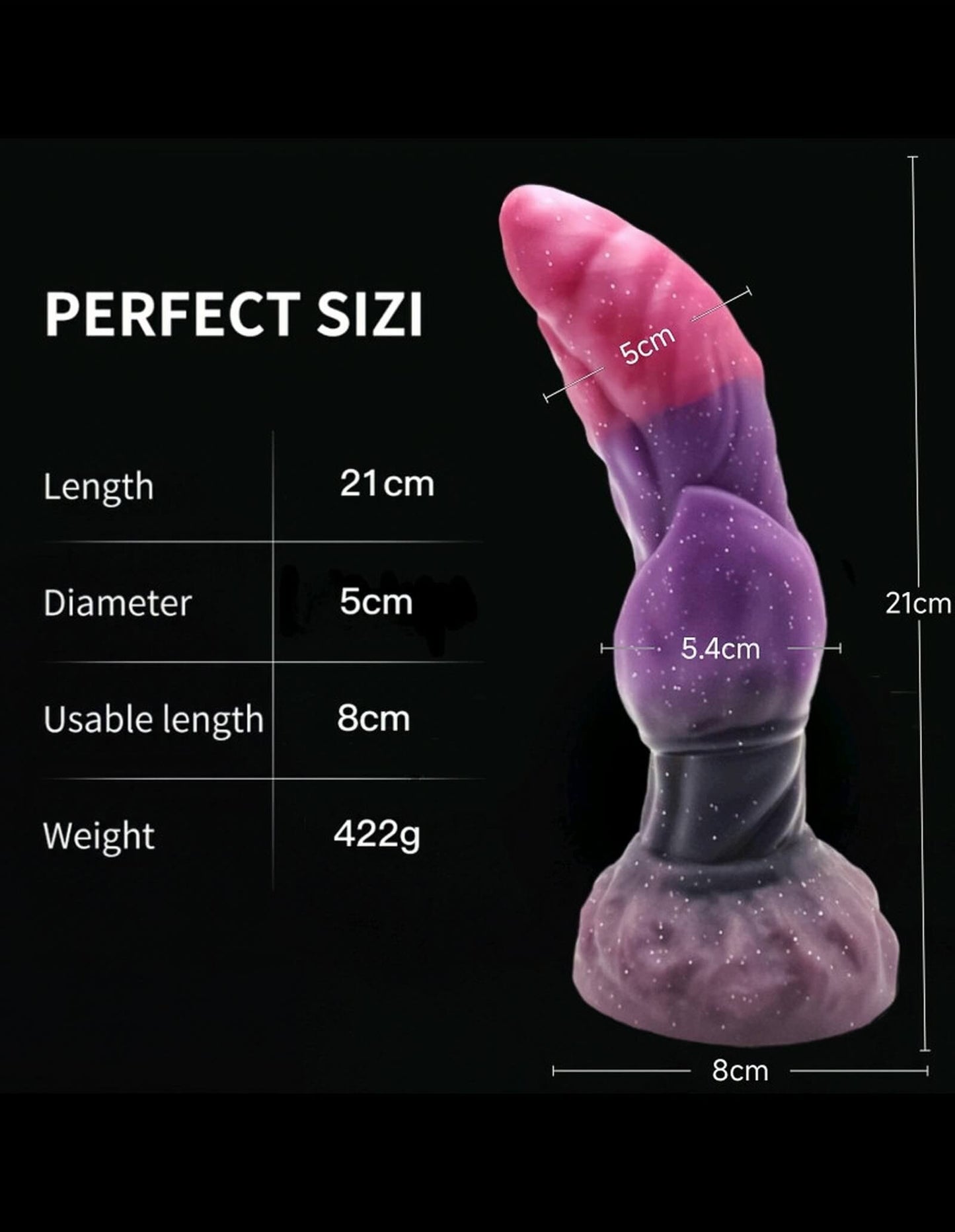 Gode tentacule en silicone à pointes de 20,3 cm