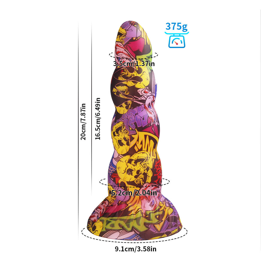 Gode Monstre en Silicone Noué 7 pouces