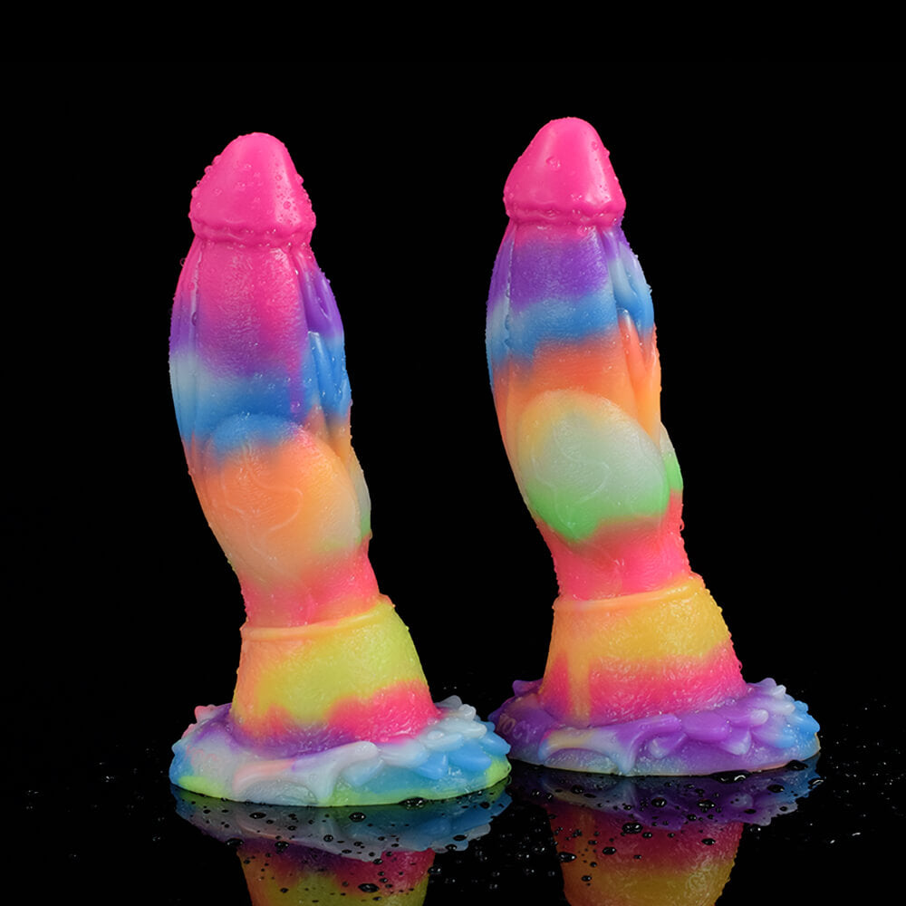 DILDO FANTASY POUR CHIEN 7 POUCES BRILLE DANS LE NOIR