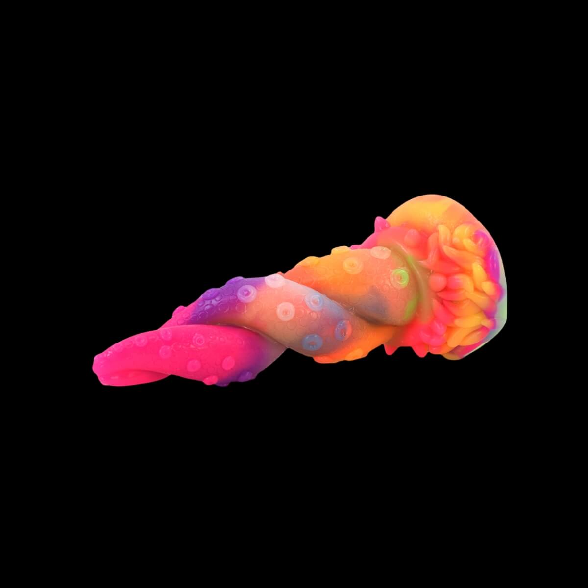Gode tentacule phosphorescent en silicone de 17,8 cm