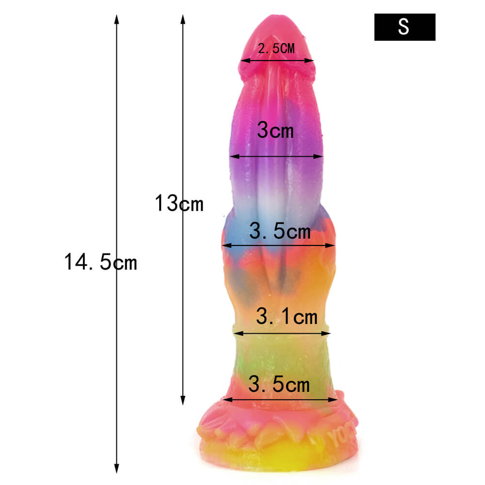 DILDO FANTASY POUR CHIEN 7 POUCES BRILLE DANS LE NOIR