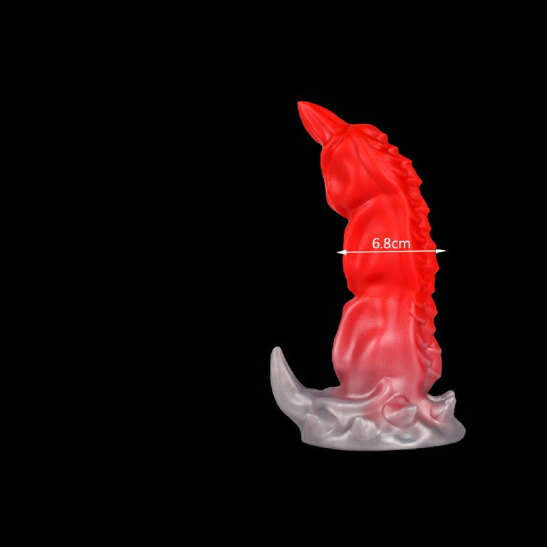 Gode Monstre Noué En Silicone De 9 Pouces Rouge