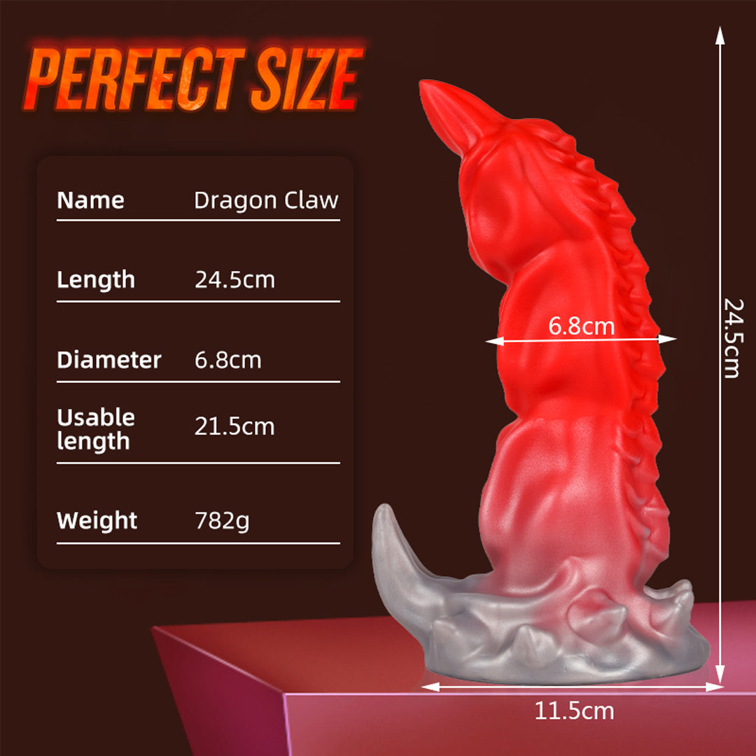 Gode Monstre Noué En Silicone De 9 Pouces Rouge