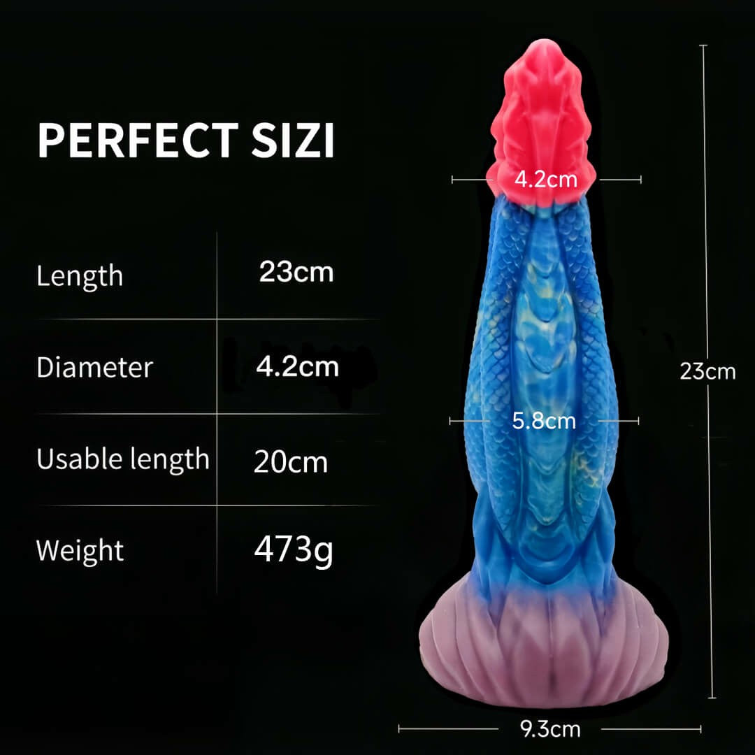 Gode tentacule monstre en silicone 20,3 cm bleu