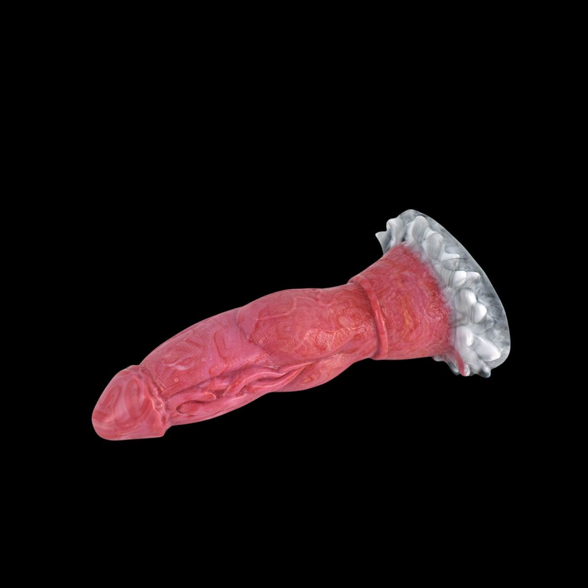 Godemichets noués fantaisie en silicone 7 pouces rouge