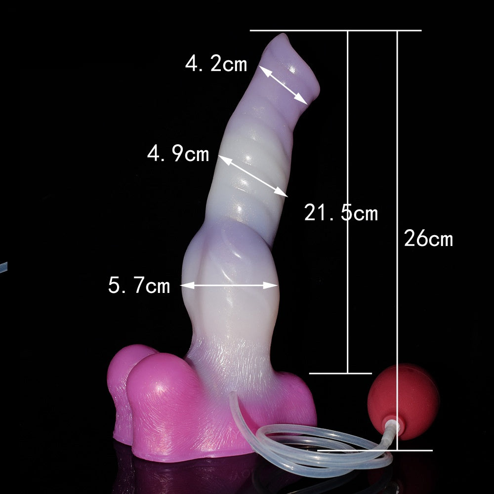 DILDO SQUIRTING DOG SILICONE 10 POUCES ÉJACULANT