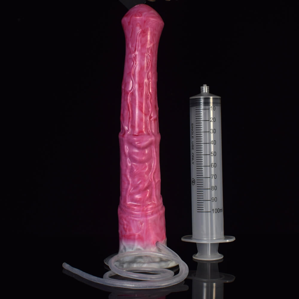 DILDO GÉANT CHEVAL EN SILICONE 11 POUCES ROUGE