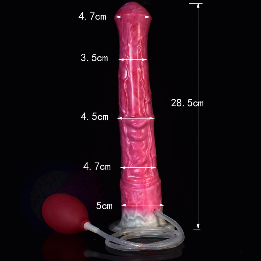 DILDO GÉANT CHEVAL EN SILICONE 11 POUCES ROUGE