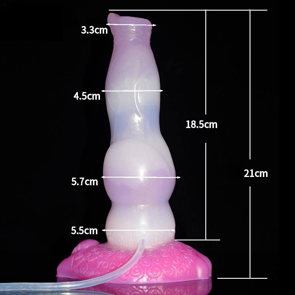 DILDO ÉJACULATEUR POUR CHIEN EN SILICONE 8 POUCES