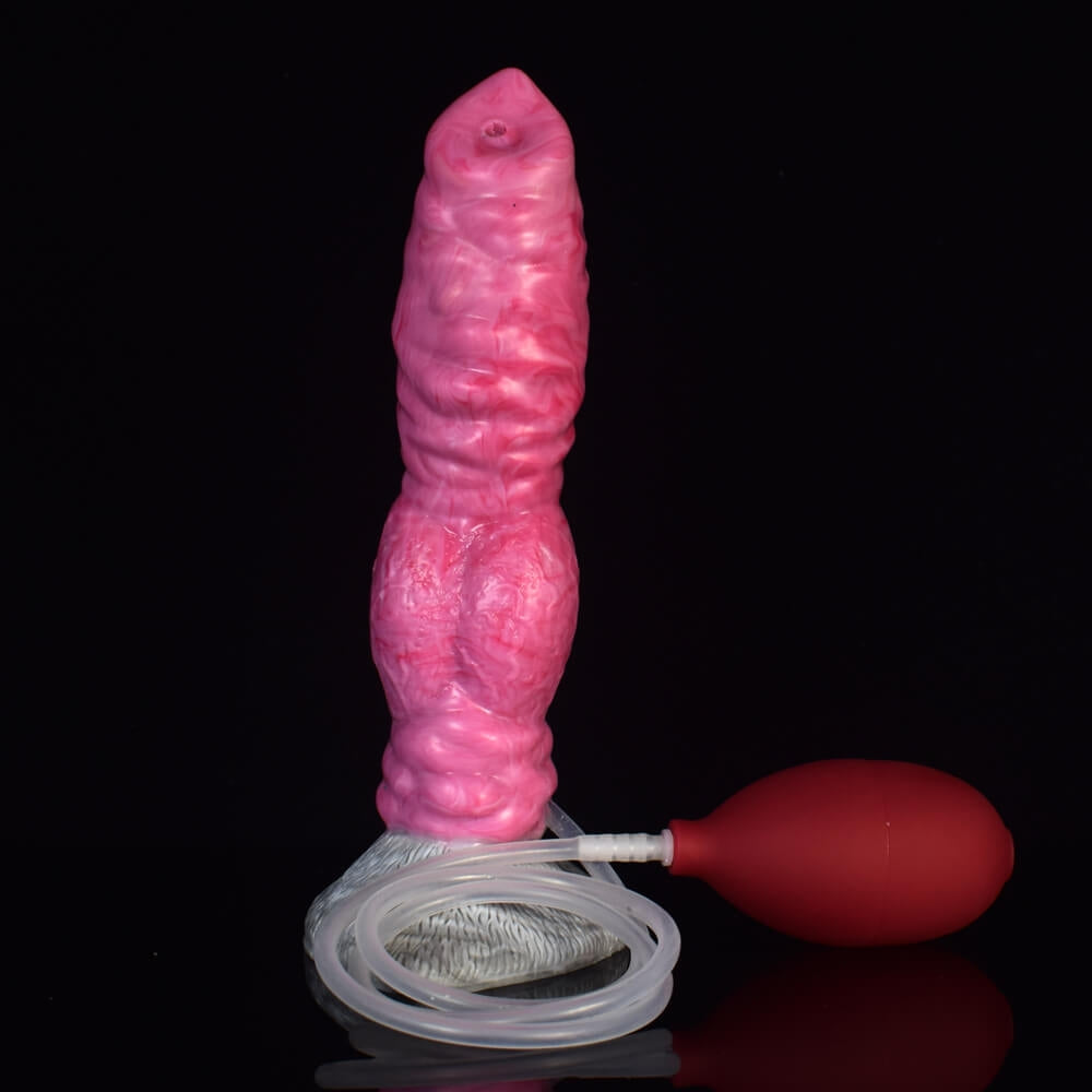 DILDO SQUIRTING POUR CHIEN EN SILICONE 8 POUCES ROUGE