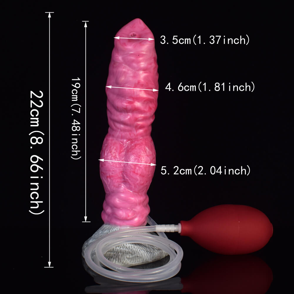 DILDO SQUIRTING POUR CHIEN EN SILICONE 8 POUCES ROUGE