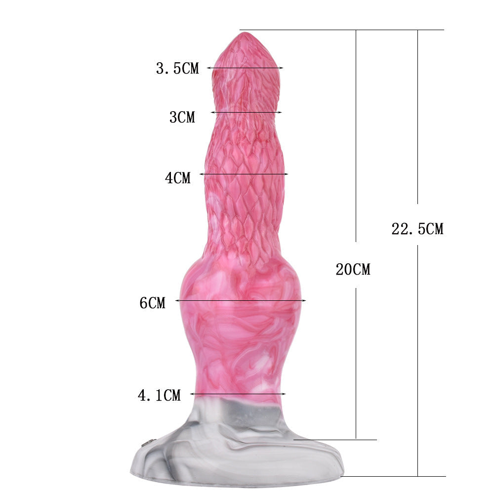 DILDO SQUIRTING DOG SILICONE 8 POUCES ÉJACULANT ROSE