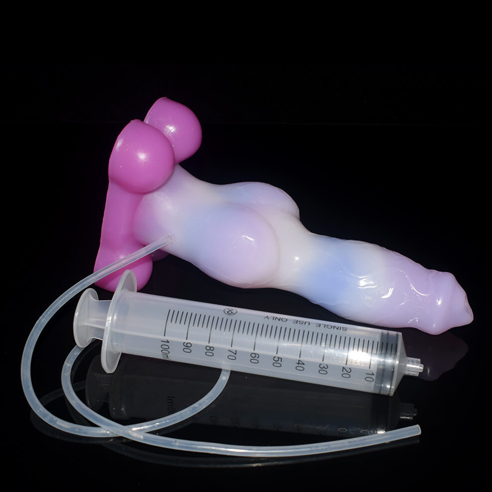 DILDO ÉJACULATEUR POUR CHIEN EN SILICONE 9 POUCES