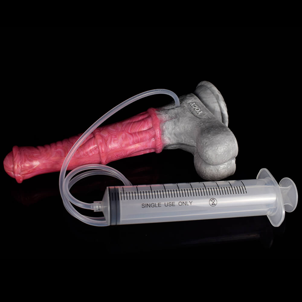 Gode gicleur en silicone pour cheval éjaculateur de 9 pouces