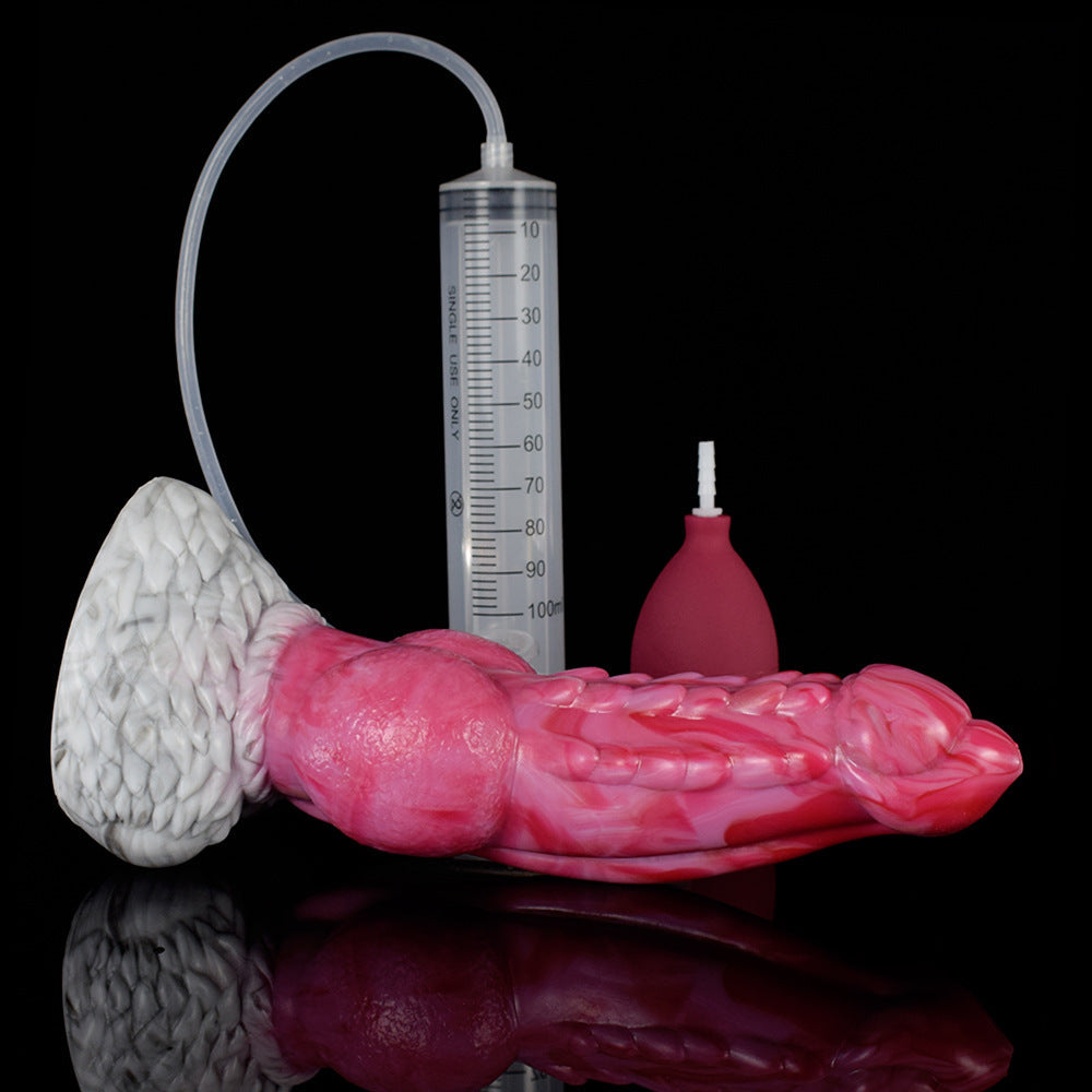 Gode gicleur monstre en silicone de 22,9 cm rouge