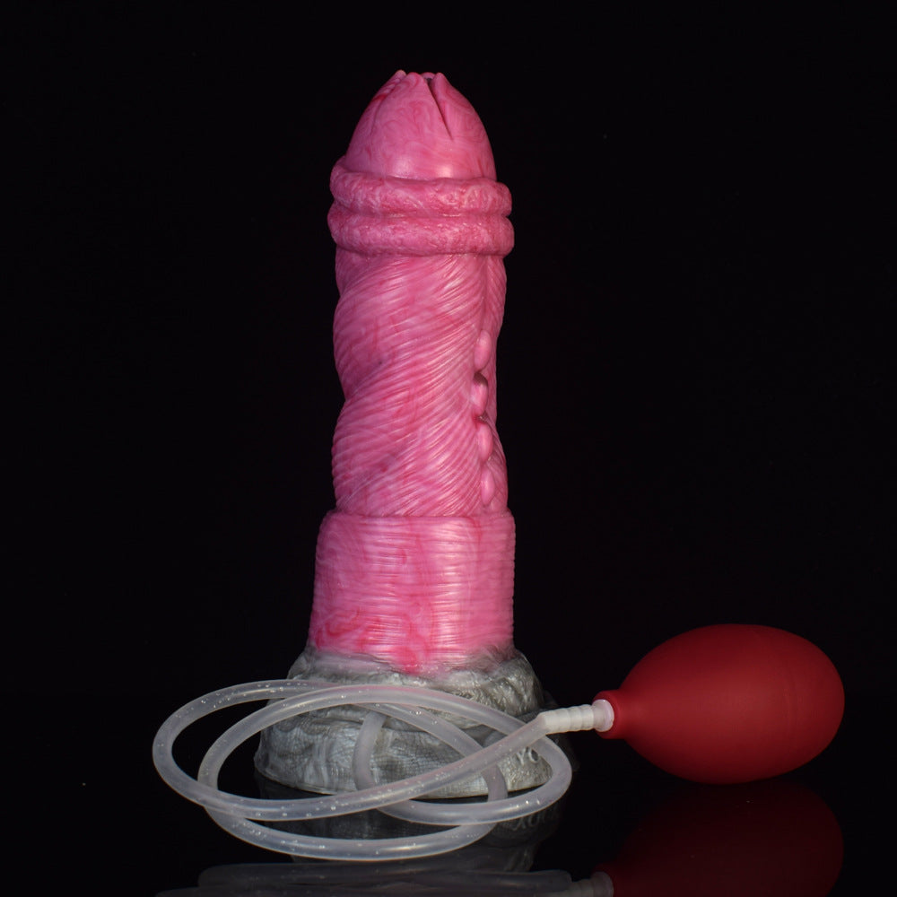 DILDO ÉJACULATEUR EN SILICONE 8 POUCES ROSE