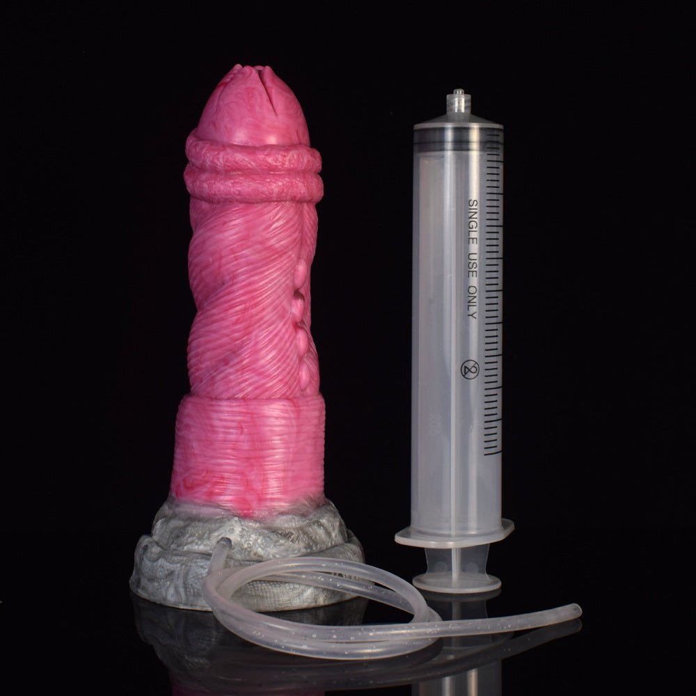 DILDO ÉJACULATEUR EN SILICONE 8 POUCES ROSE