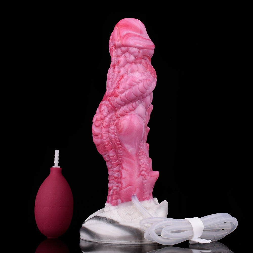 Gode gicleur monstre en silicone de 20,3 cm, rose