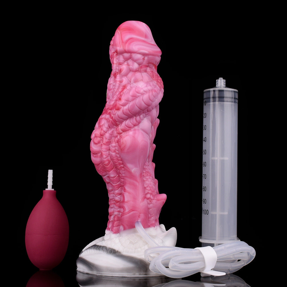 Gode gicleur monstre en silicone de 20,3 cm, rose