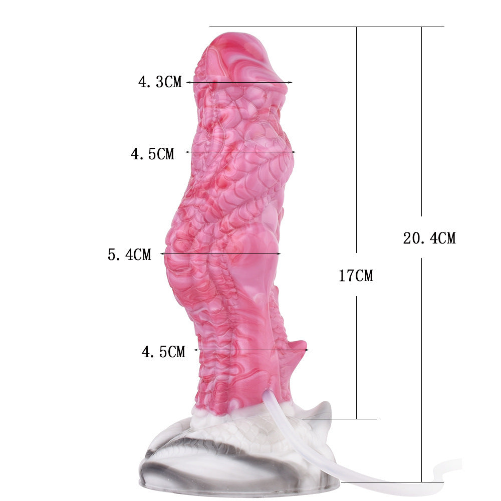 Gode gicleur monstre en silicone de 20,3 cm, rose