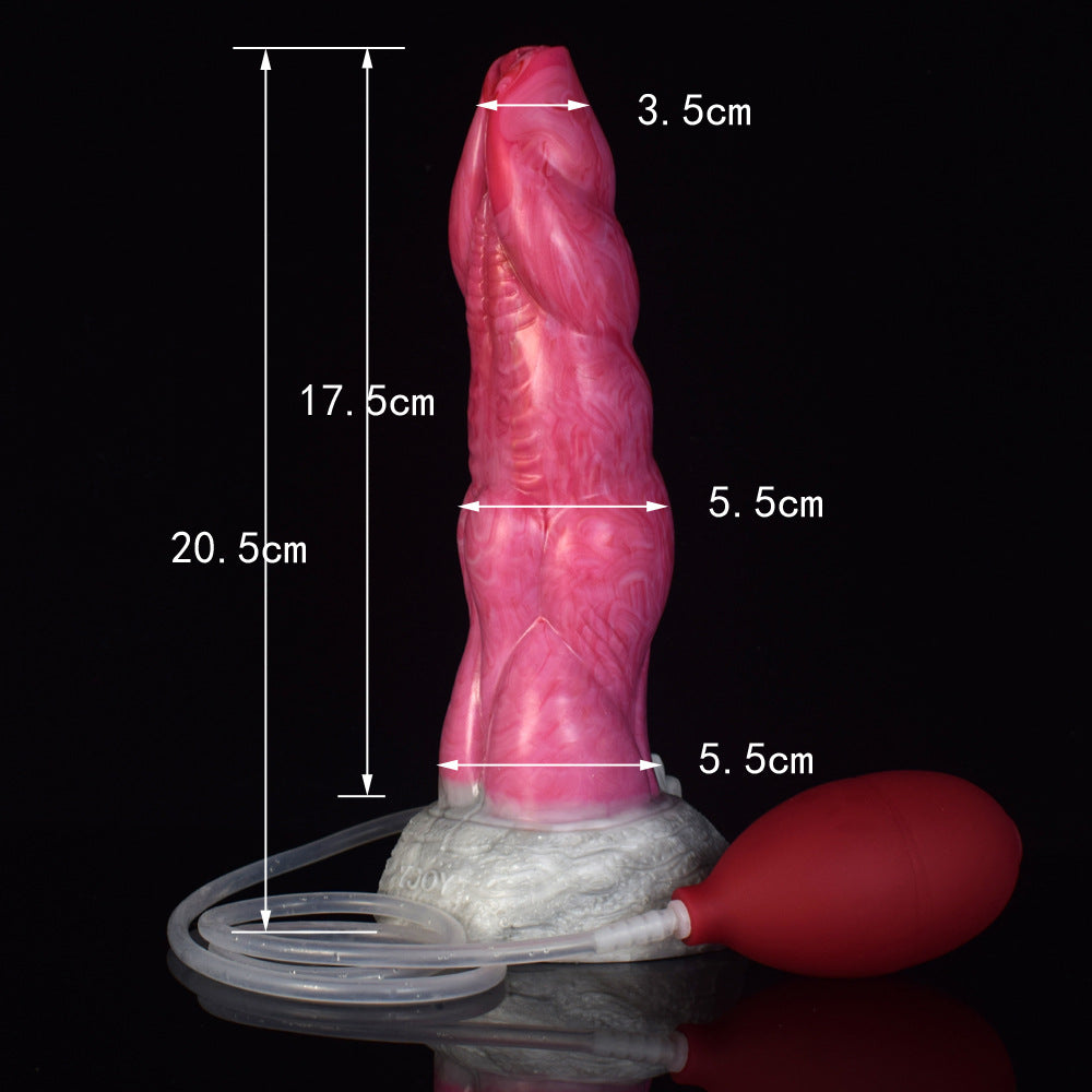 Gode gicleur monstre en silicone de 20,3 cm, rose