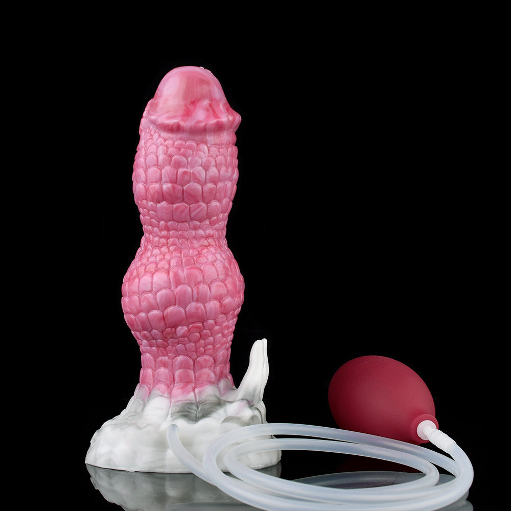 DILDO GONFLABLE EN SILICONE 7 POUCES ROSE