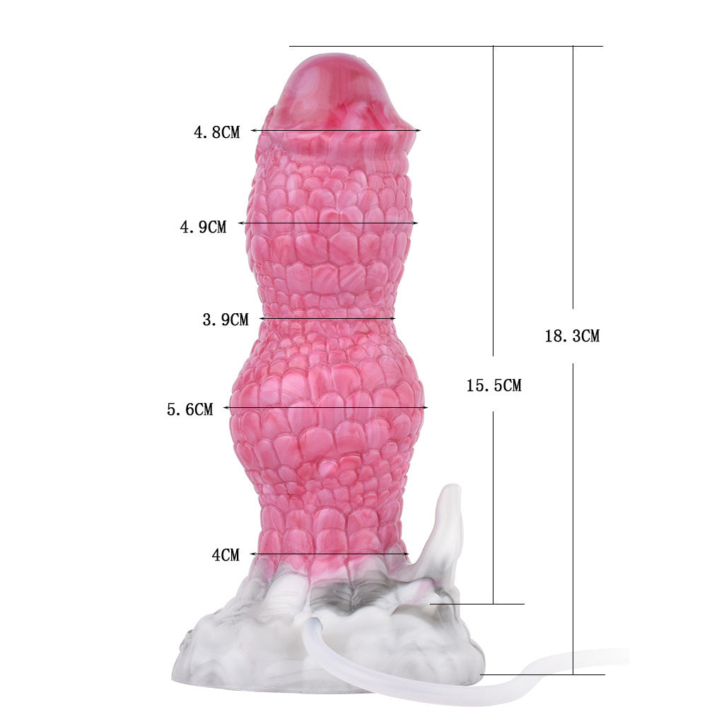 DILDO GONFLABLE EN SILICONE 7 POUCES ROSE