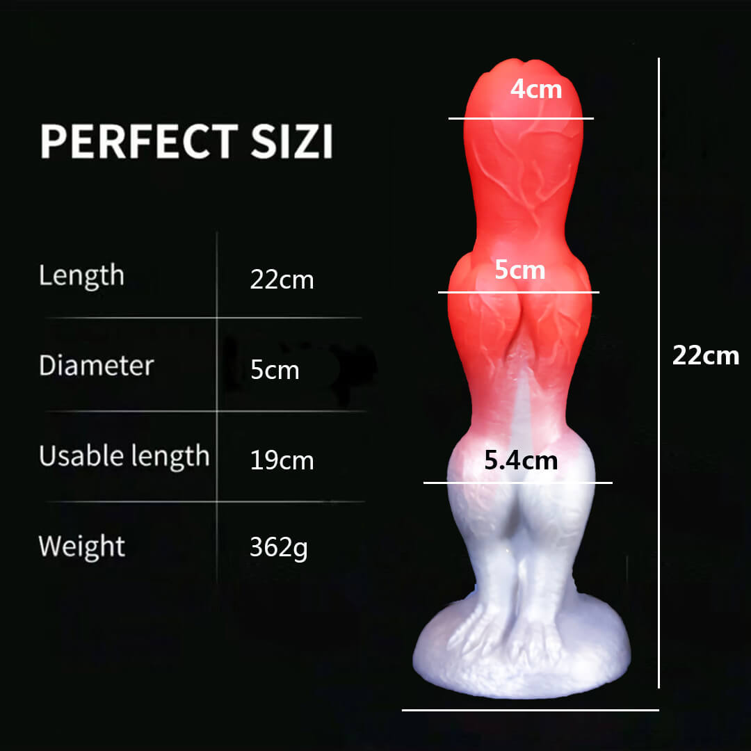 DILDO NOUÉ ÉJACULATEUR EN SILICONE 8 POUCES