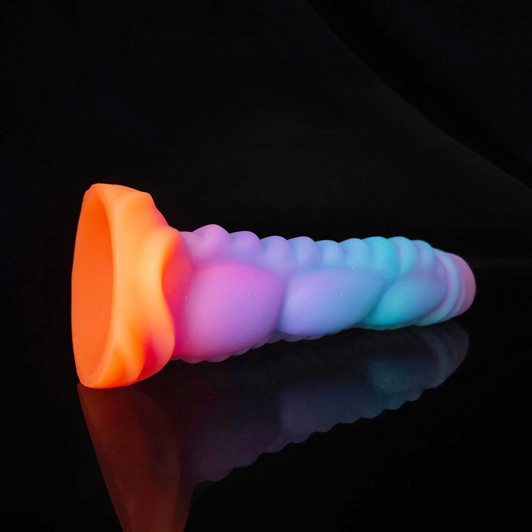 Godemichets noués fantaisie de 20,3 cm qui brillent dans le noir