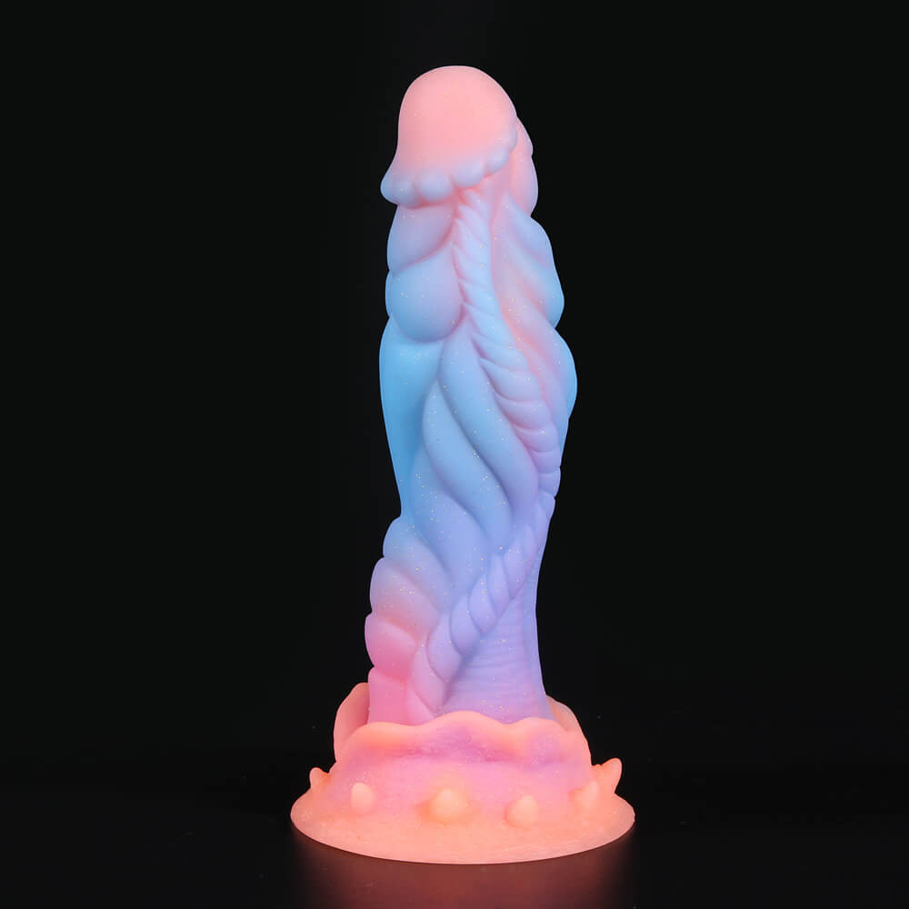 Godemichets fantaisie à nœuds phosphorescents en silicone de 22,9 cm (9 po)