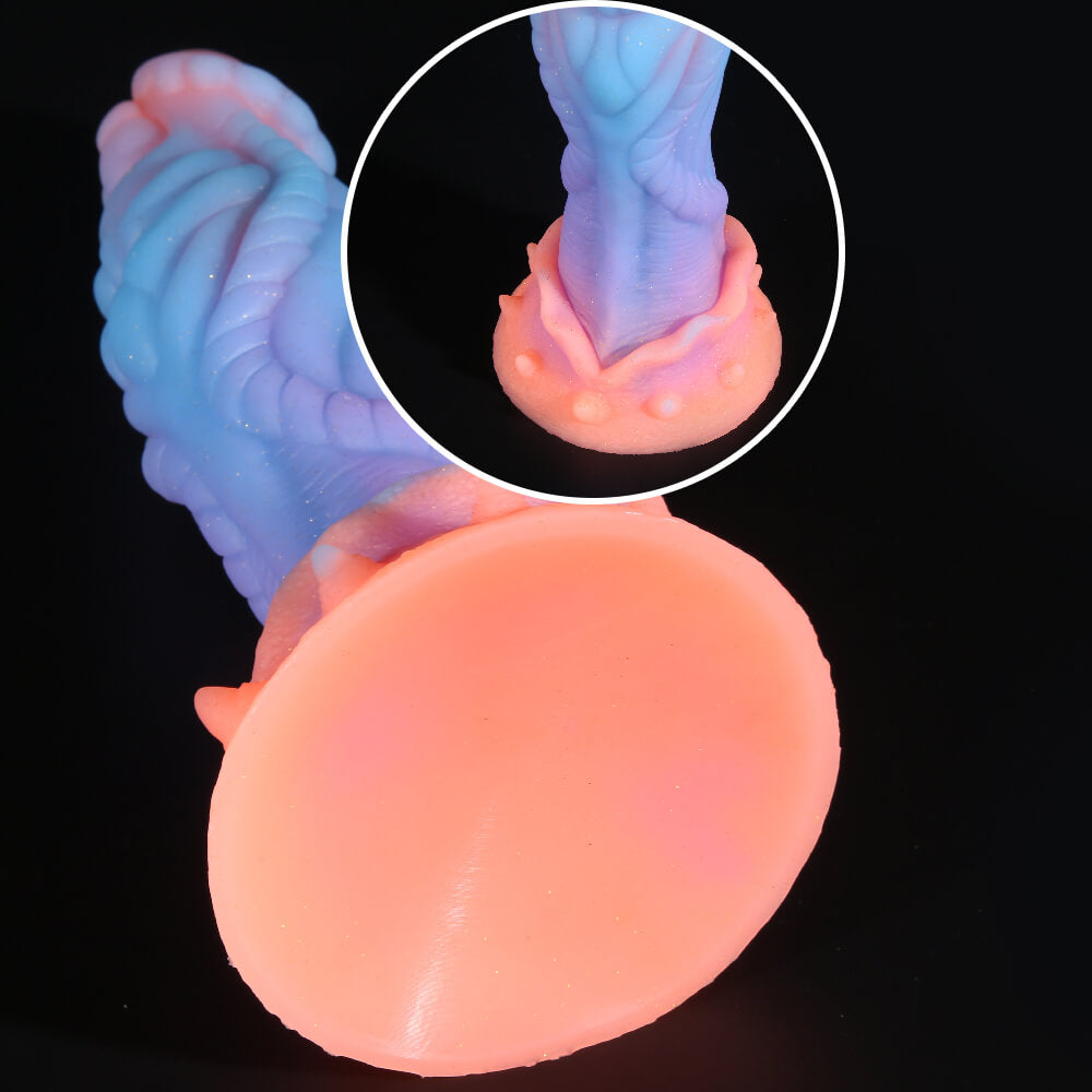 Godemichets fantaisie à nœuds phosphorescents en silicone de 22,9 cm (9 po)