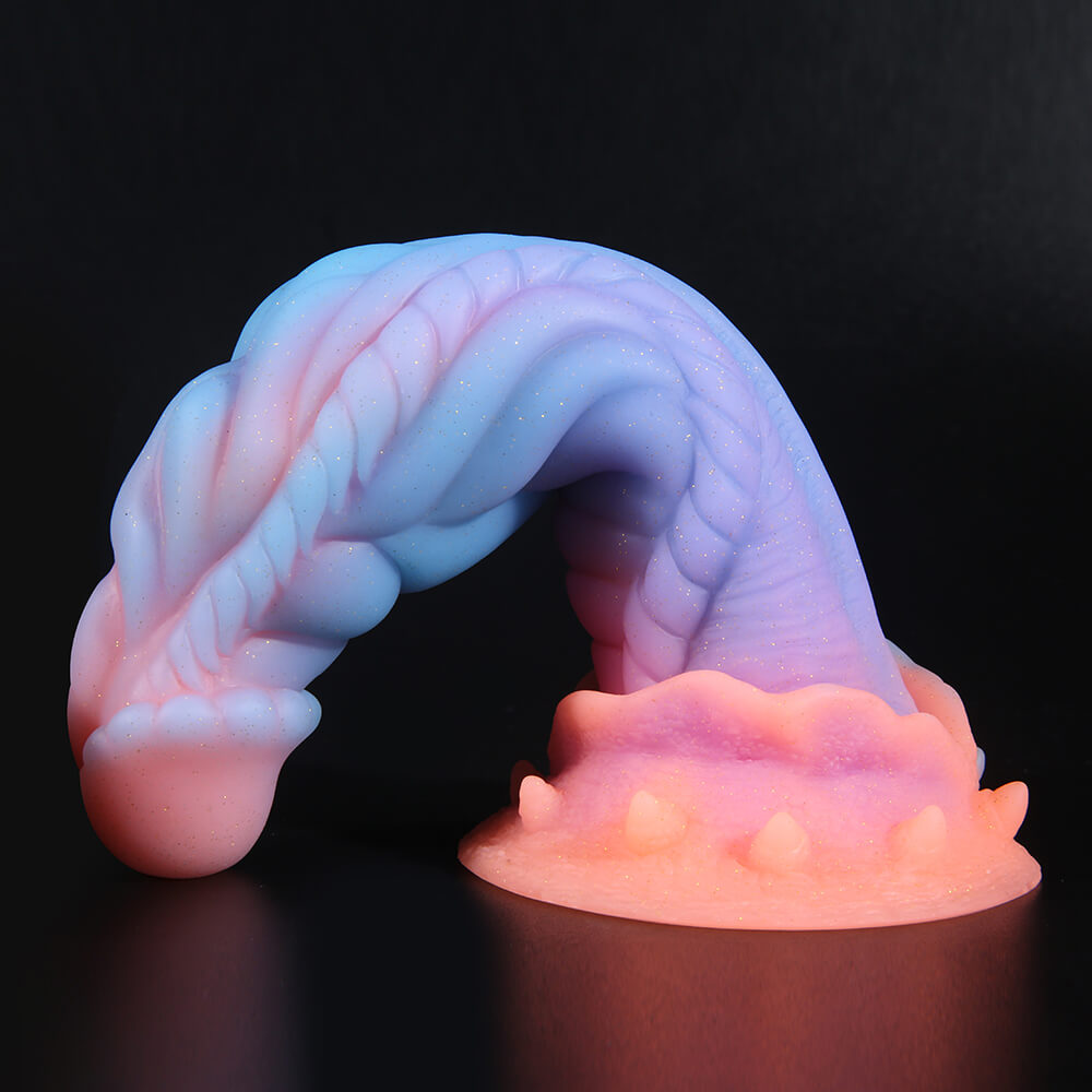 Godemichets fantaisie à nœuds phosphorescents en silicone de 22,9 cm (9 po)
