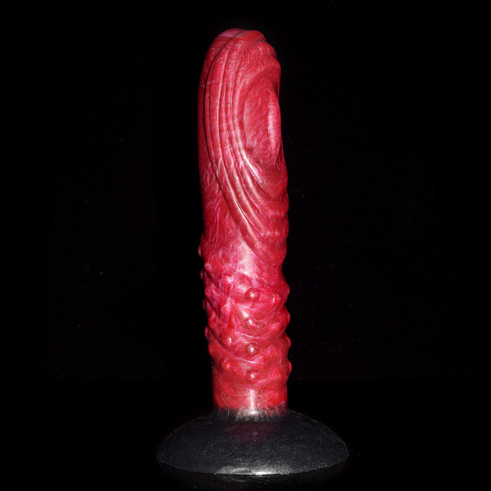 DILDO NOUÉ FANTASY SILICONE 8 POUCES ROSE