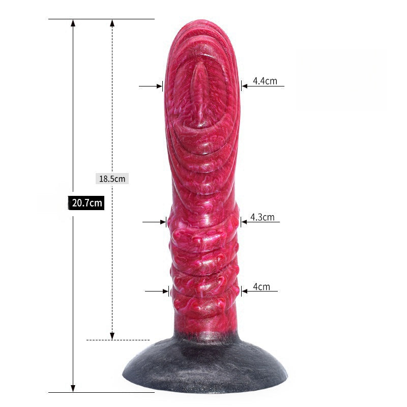 DILDO NOUÉ FANTASY SILICONE 8 POUCES ROSE