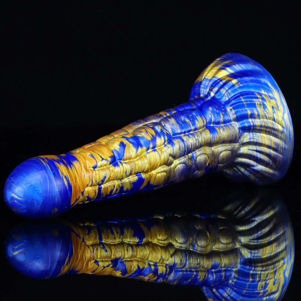 Gode Monstre Noué En Silicone 7 Pouces Bleu