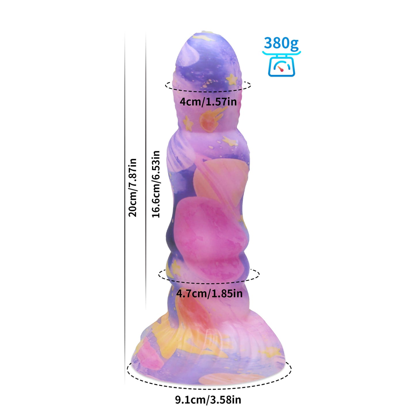 Gode Monstre Noué Fantaisie Silicone 7 pouces Rose
