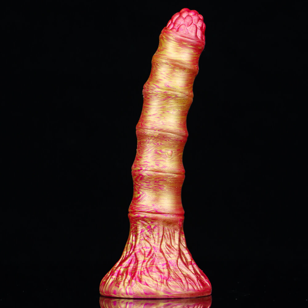 DILDO NOUÉ MONSTRE SILICONE 7 POUCES OR
