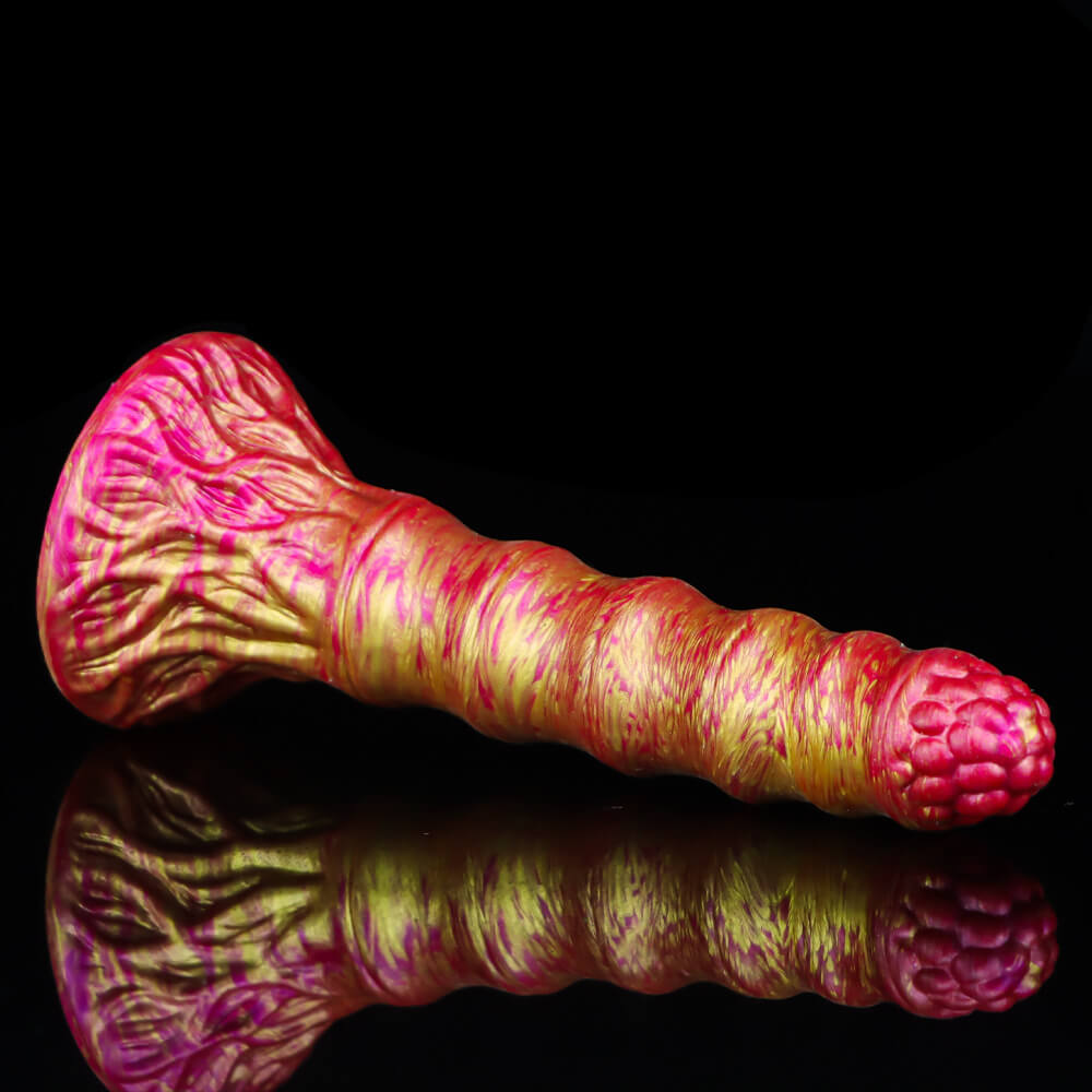 DILDO NOUÉ MONSTRE SILICONE 7 POUCES OR